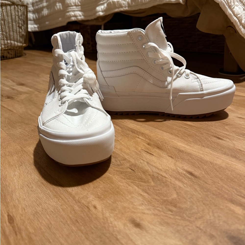 Vans Women's White Platform High-Top Sneakers